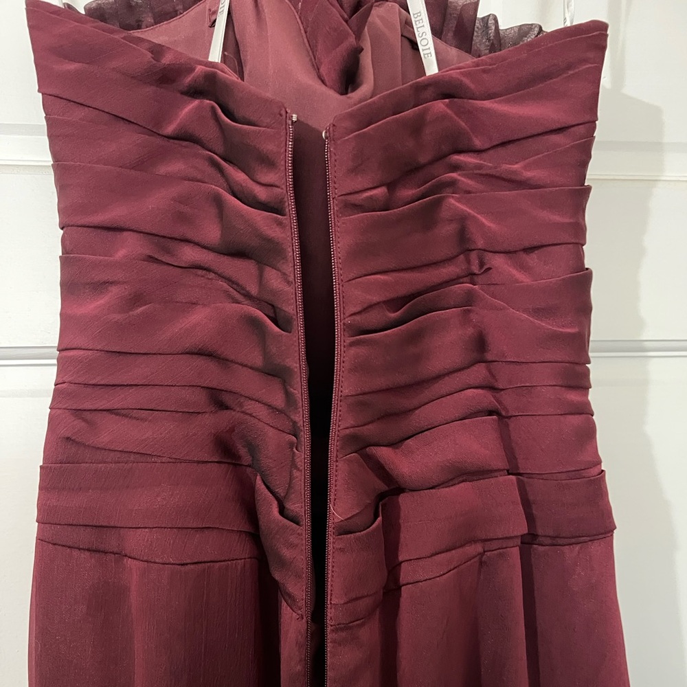Belsoie Burgundy Gown - Picture 7 of 8